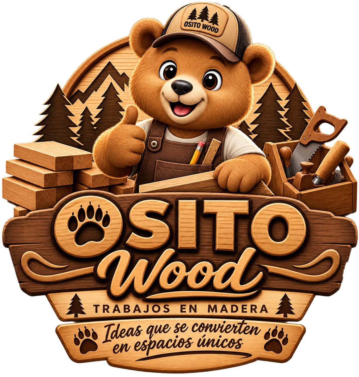 Logo Osito Wood